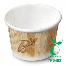 520 ML BIO GELATO PAPER CUPS MOD.450 - COMPOSTABLE | SDG | Certifications: bio; Pack: pieces per box: 1.140; Product family: pap