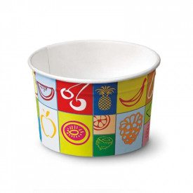 COPPETTA GELATO IN CARTA MOD. 200B - 265 ML - GRAFICA TUTTI FRUTTI | SDG  | pezzi per scatola: 1.350 | Coppa gelato in carta 265