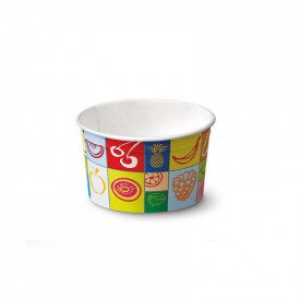 COPPETTA GELATO IN CARTA MOD. 60 - 75 ML - GRAFICA TUTTI FRUTTI | SDG  | pezzi per scatola: 3.240 | Coppetta gelato in cartoncin