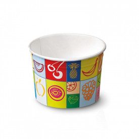 CESTELLO GELATO IN CARTA MOD. S19 - 200 ML - GRAFICA TUTTI FRUTTI | SDG  | pezzi per scatola: 1.645 | Cestello gelato in carta 2