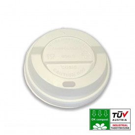 LID FOR 9OZ CUP 100% BIO AND COMPOSTABLE 80 MM | SDG | Certifications: bio; Pack: pieces per box: 1.000; Product family: take aw