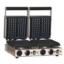 DOUBLE SQUARE WAFFLE MACHINE - 3000W | SAR Group | Pack: 1 piece; Product family: equipment | Double Square Waffle Machine. Tefl