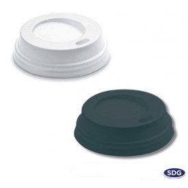 BLACK LID WITH SPOUT - CUPS 12/16oz | SDG | Pack: pieces per box: 1,000; Product family: paper cups and plastic cups | Lid with 