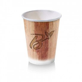 PAPER CUP 350 ML BIO COMPOSTABLE - PALM LEAF | Scatolificio del Garda | Certifications: compostable; Pack: pieces per box: 2.000