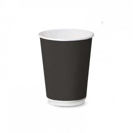 Gelq.it | Buy online 9oz DOUBLE WALL PAPER CUP (278ml) - BLACK Scatolificio del Garda | pieces per box: 420 | The traditional pa
