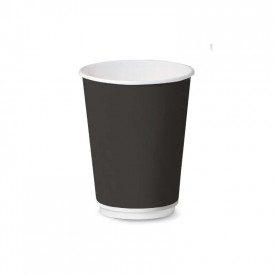 9oz DOUBLE WALL PAPER CUP (278ml) - BLACK | Scatolificio del Garda | Pack: pieces per box: 420; Product family: paper cups and p