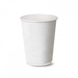 BICCHIERE DOUBLE WALL 12oz BEVANDE CALDE - 450 ml - BIANCO | SDG  | pezzi per scatola: 400 | Bicchiere in cartoncino per cappucc