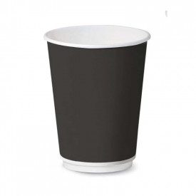 16oz DOUBLE WALL PAPER CUP (550ml) - BLACK | Scatolificio del Garda | Pack: pieces per box: 400; Product family: paper cups and 
