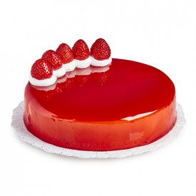 STRAWBERRY MIRROR GLAZE | Rubicone | Certifications: halal, kosher, gluten free, dairy free, vegan; Pack: box of 7 kg. - 2 bucke