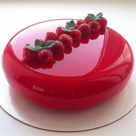 Buy RASPBERRY MIRROR GLAZE | Leagel | jar of 1,5 kg. | Raspberry mirror glaze for cakes.