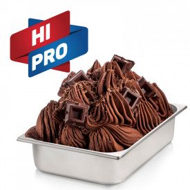 BASE CHOCOLATE HI-PRO - HIGH PROTEIN | Rubicone | Certifications: halal, gluten free; Pack: box of 12,4 kg. - 8 bags of 1.55 kg.