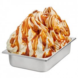 Buy online BUTTERSCOTCH RIPPLE CREAM Rubicone | box of 6 kg. - 2 cans of 3 kg. | Thick marbling sauce Butterscotch flavor: caram