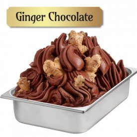 Buy online GINGER CHOCOLATE BASE Rubicone | box of 13,2 kg. - 6 bags of 2,2 kg. | The spicy taste of ginger meets the dark choco