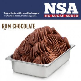 Acquista online Rubicone BASE RUM CHOCOLATE NSA | scatola da 11,4 kg. - 6 buste da 1,9 kg. | Cioccolato fondente al Rum. Senza a