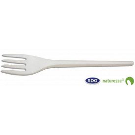 Gelq.it | Buy online FORK SMART CPLA BIO WHITE Scatolificio del Garda | box of 1,000 pieces | White Smart CPLA BIO fork is total