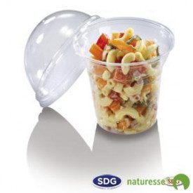 Gelq.it | Buy online SALAD SHAKER BIO 300 ML WITH DOME LID Scatolificio del Garda | box of 1,000 pieces | Salad shaker in PLA - 