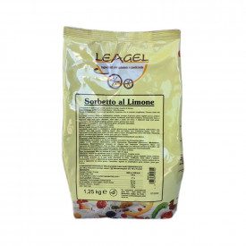 LEMON SORBET MIX | Leagel | bag of 1,25 kg. | Powder preparation for making lemon flavored sorbets. Certifications: gluten free;