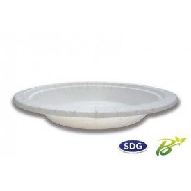 Gelq.it | Buy online SOUP PLATE WHITE 20CM BIO Scatolificio del Garda |  | Soup plate white BIO, diameter 20 CM. BIO accessories