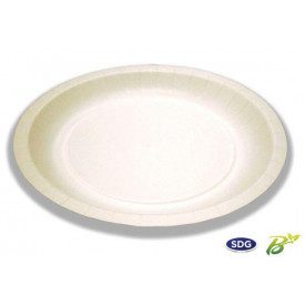Gelq.it | Buy online WHITE PLATE 23 CM BIO Scatolificio del Garda | box of 500 pieces. | White plate BIO, diameter 23 CM. BIO ac