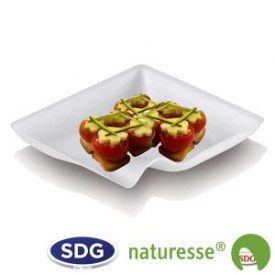 Gelq.it | Buy online FINGER FOOD PLATE IN CELLULOSE PULP SMALL Scatolificio del Garda | box of 500 pieces. | Squared finger food