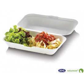 Acquista online FOOD BOX BIO RICHIUDIBILE LARGE Scatolificio del Garda | scatola da 250 pezzi. | Foodbox in polpa di cellulosa B