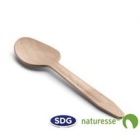 Gelq.it | Buy online BIO SPOON IN BIRCH WOOD 16,5 CM Scatolificio del Garda | box of 2,000 pieces. | Wooden spoon in birch wood,