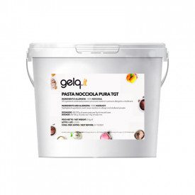 Acquista online Gelq Ingredients PASTA NOCCIOLA PURA TGT | Lattina da 3 Kg. | Pasta pura composta al 100%