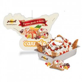 Nutman | Acquista KIT GELATO CANNOLO | box completo | Kit completo di base gelato ricotta, variegatura e decorazione per prepara