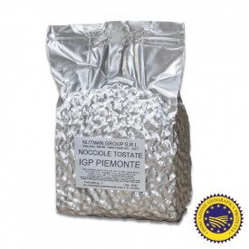 Nutman | Buy online PIEDMONT IGP ROASTED HAZELNUT KG. 1 | vacuum bag of 1 kg. | Shelled and roasted IGP hazelnuts. Caliber 14/15
