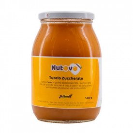 Nutman | Acquista PASTA NUTOVO | vaso da 1,25 kg. | Tuorlo d’uovo pastorizzato: 50% uovo, 50% zucchero.