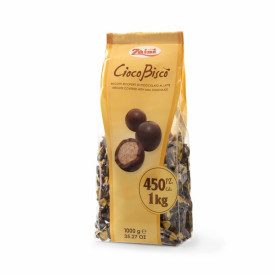 Buy online DRAGEES CIOCOBISCO' MILK - 1000 gr. Zaini | bags of 1 kg. | Biscuits coated with the finest milk chocolate.