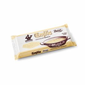 WHITE CHOCOLATE EMILIA - BAR 1000 gr. | Zaini | Pack: bars of 1 kg.; Product family: chocolates and coverings, decorations | Whi