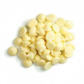 Buy online CHOCOLATE COVERING IN DROPS "MONT BLANC" WHITE 32/34 Nutman | box of 12 kg. | White chocolate chips suitable for the 