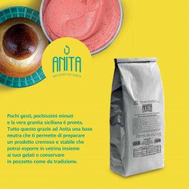 ANITA NEUTRAL BASE FOR SICILIAN GRANITA - 1,6 KG. | Elenka | Pack: bags of 1.6 kg.; Product family: ice cream bases | Specific b