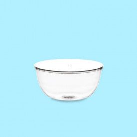 ZUCCOTTO 500 G PS TRANSPARENT WITH LID | Polo Plast | box of 50 pcs. | Bowl for Zuccotto Gelato capacity 500 gr. With lid, made 
