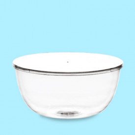 ZUCCOTTO 1500 G PS TRANSPARENT WITH LID | Polo Plast | box of 50 pcs. | Bowl for Zuccotto Gelato capacity 1500 gr. with lid, mad