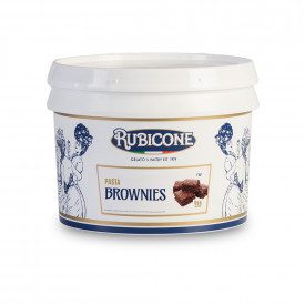 Acquista PASTA BROWNIES Rubicone | scatola da 6 kg. - 2 secchielli da 3 kg. | BROWNIES è una pasta concentrata al gusto del golo
