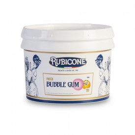 BUBBLE GUM PASTE | Rubicone | Certifications: halal, kosher, gluten free, dairy free, vegan; Pack: box of 6 kg.-2 buckets of 3 k