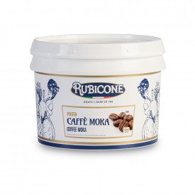 Buy online MOKA COFFEE PASTE Rubicone | box of 6 kg.-2 buckets of 3 kg. | Coffee concentrated gelato paste with an intense taste