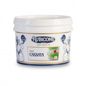 CASSATA PASTE | Rubicone | Certifications: halal, kosher, gluten free, dairy free, vegan; Pack: box of 6 kg.-2 buckets of 3 kg.;