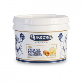 Buy online EGG CREAM EXTRAFINE PASTE Rubicone | box of 6 kg.-2 buckets of 3 kg. | Cremovo Extrafine is a concentrated ice cream 