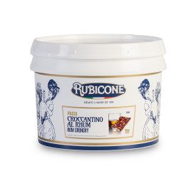 CRISPY RUM PASTE F032 | Certifications: kosher, gluten free; Pack: box of 6 kg.-2 buckets of 3 kg.; Product family: flavoring pa