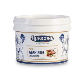 GIANDUIA PASTE F034 | Certifications: halal, kosher, gluten free; Pack: box of 6 kg. - 2 buckets of 3 kg.; Product family: flavo