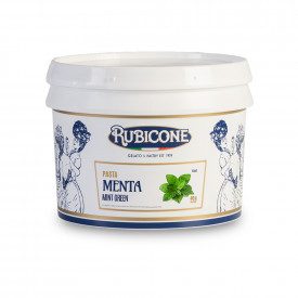 Buy online MINT PASTE Rubicone | box of 6 kg.-2 buckets of 3 kg. | Mint is a concentrated green ice cream paste flavored with pe