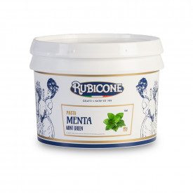 MINT PASTE | Rubicone | Certifications: halal, kosher, gluten free, dairy free, vegan; Pack: box of 6 kg.-2 buckets of 3 kg.; Pr