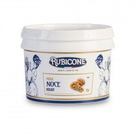 Buy online WALNUT PASTE Rubicone | box of 6 kg.-2 buckets of 3 kg. | Walnut is a concentrated ice cream paste with the typical w