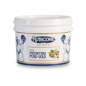 PURE PISTACHIO PASTE GOLD | Rubicone | Certifications: halal, kosher, gluten free, dairy free, vegan; Pack: box of 6 kg.-2 bucke