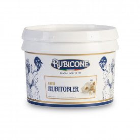 RUBITOBLER (CHOCOLATE NOUGAT) | Rubicone | Certifications: halal, gluten free, dairy free, vegan; Pack: box of 6 kg.-2 buckets o