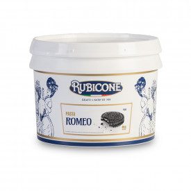 Buy online ROMEO PASTE Rubicone | box of 6 kg.-2 buckets of 3 kg. | Romeo is a gelato paste with the fine taste of vanilla, bisc