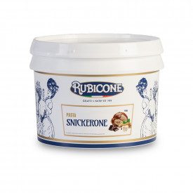 Buy online SNIKERONE PASTE (PEANUTS CHOCOLATE) Rubicone | box of 6 kg.-2 buckets of 3 kg. | Snickerone is a concentrated gelato 